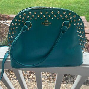 COACH CORA HANDBAG 35216 $495 Cadet Blue (Turquoise or Teal)